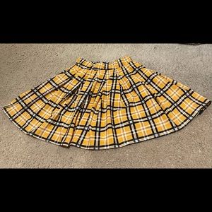 Plaid Yellow Skirt